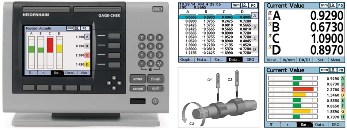 visualisation de côtes Heidenhain ND 2100 G GAGE-CHEK : visualisation de côtes Heidenhain ND 2100 G GAGE-CHEK :